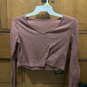 purple crop top